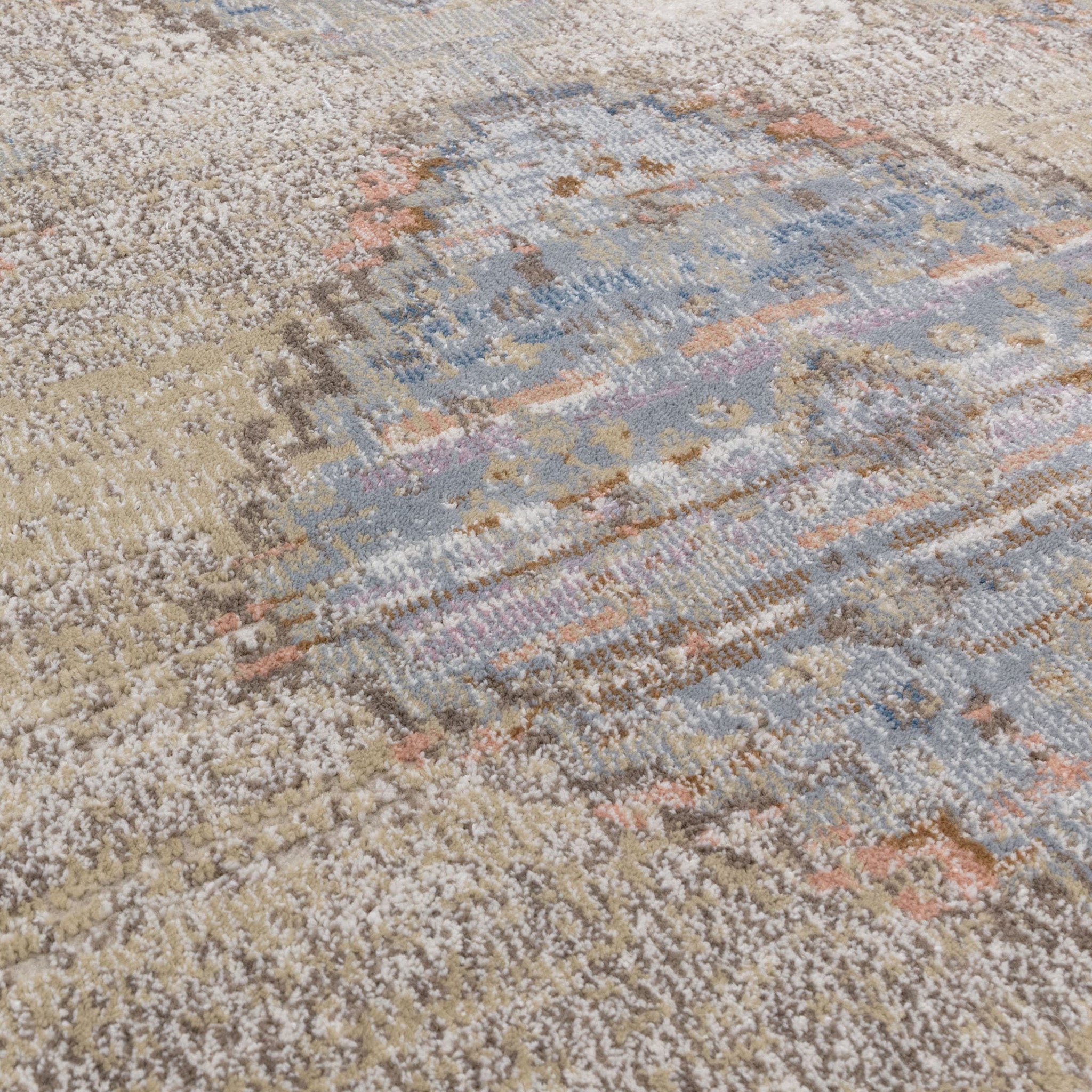 Heritage Style Zig Zag Rug in Washed Terracotta